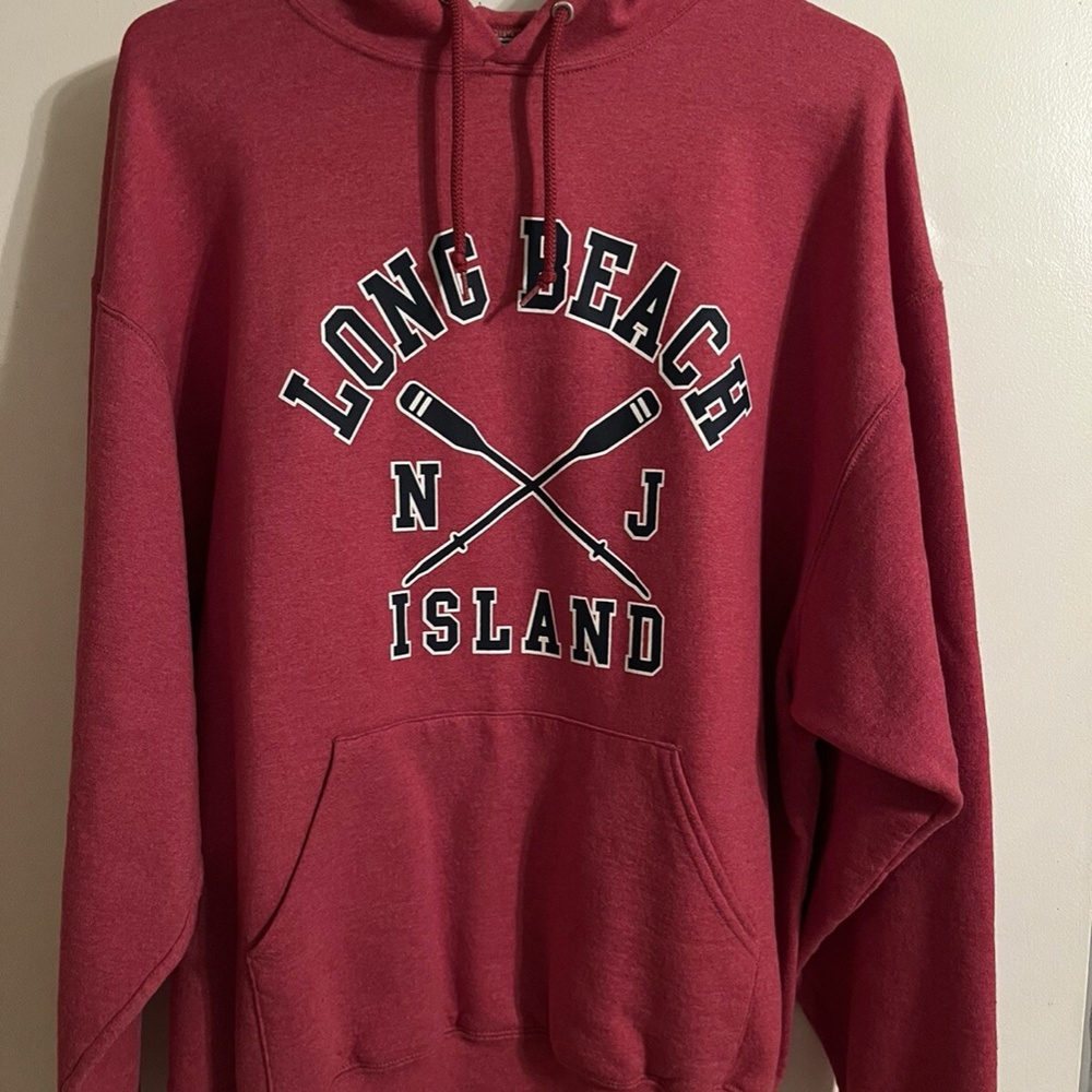 Long Beach Island NJ LBI Hoodie Sweatshirt Size XL Jersees Brand